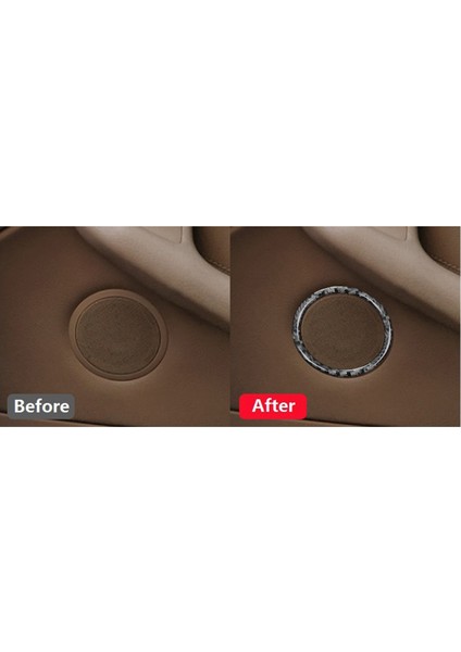 Kapı Ses Korna Halkası Trim Karbon Fiber Iç Aksesuarları Bmw 3 Serisi E46 1997-2004 (Yurt Dışından)