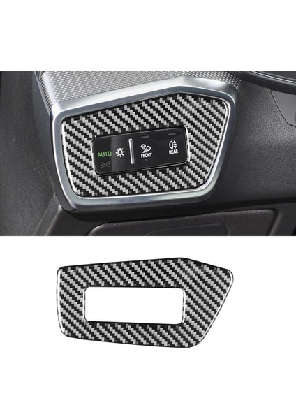 Audi A6 C8 2019-2023 Için Karbon Fiber Çıkartmalar Araba Far Anahtarı Dekoratif Panel Trim Iç Aksesuarları (Yurt Dışından)
