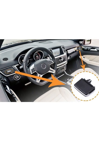 Mercedes Benz Için Ön Sol Sağ Hava Firar Sekmeleri, W166 ml Gle Sınıfı X166 Gl Gls Sınıfı Için Ön Sıra Hava Izgarası Sekmeleri Klip (Yurt Dışından)