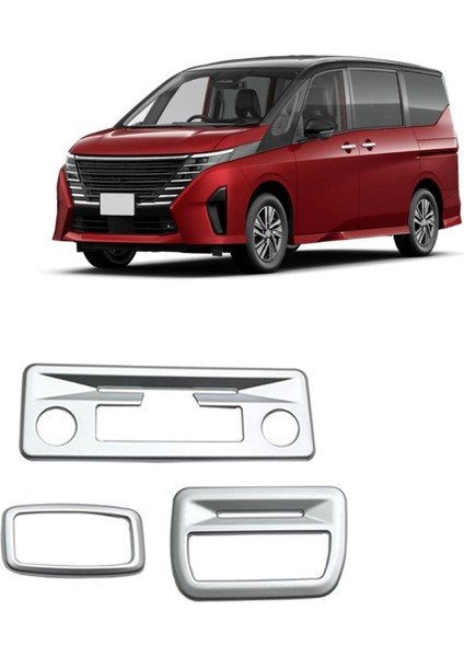 Nıssan Serena Için C28 2023 2024 Araba Çatı Okuma Aydınlatma Koruması Trim Dekoratif Çerçeve Iç Aksesuarları 3 Adet (Yurt Dışından)