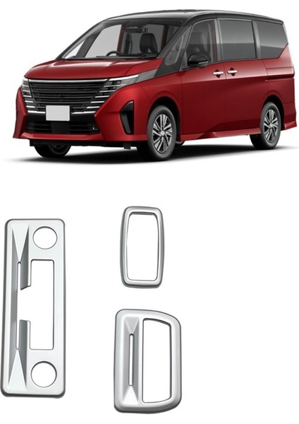Nıssan Serena Için C28 2023 2024 Araba Çatı Okuma Aydınlatma Koruması Trim Dekoratif Çerçeve Iç Aksesuarları 3 Adet (Yurt Dışından)