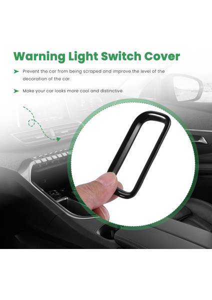 Araba Tehlike Acil Durum Işığı Çerçeve Uyarı Lambası Anahtarı Kapağı Trim Honda Vezel Hr-V Hrv 2021 2022 Siyah (Yurt Dışından)