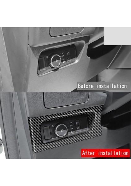 Araba Karbon Fiber Desen Far Anahtarı Paneli Kapak Trim Için Ford Ranger 2023+ Araba Aksesuarları (Yurt Dışından) modelleri