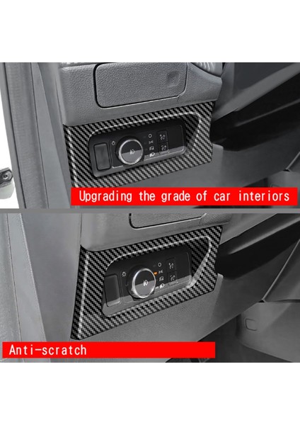Araba Karbon Fiber Desen Far Anahtarı Paneli Kapak Trim Için Ford Ranger 2023+ Araba Aksesuarları (Yurt Dışından) indirimleri