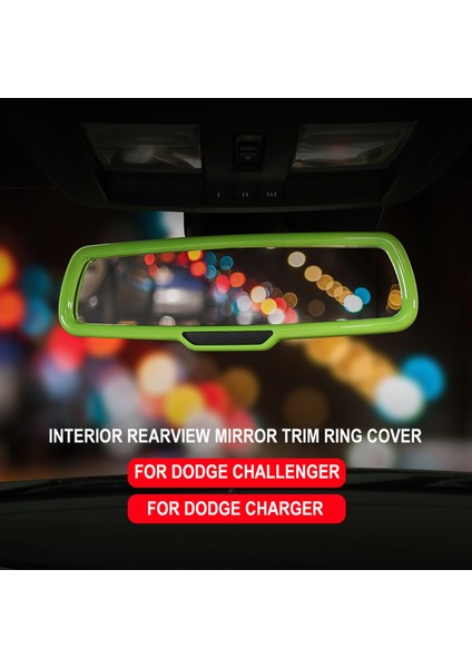 Araç Iç Dikiz Aynası Çerçeve Trim Abs Iç Aksesuarları Dodge Challenger Şarj Cihazı Ram (Yeşil) (Yurt Dışından) fiyatları