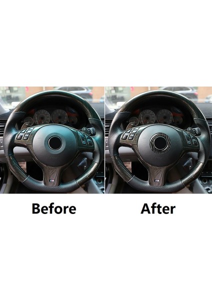 Karbon Fiber Araba Direksiyon Merkezi Kapak Çıkartmalar Bmw-3 Serisi E46 323I 328I 330I 325I 1997-2004 (Yurt Dışından) modelleri