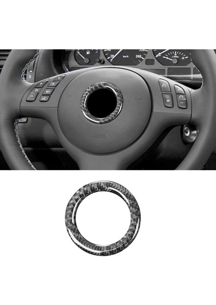 Karbon Fiber Araba Direksiyon Merkezi Kapak Çıkartmalar Bmw-3 Serisi E46 323I 328I 330I 325I 1997-2004 (Yurt Dışından) indirimleri