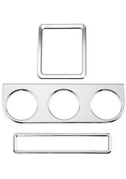 Jeep Wrangler Jk 2011-2017 Için Pencere/klima/acil Durum Işık Anahtarı Düğmesi Çerçeve Kapak Trim, Abs Gümüş (Yurt Dışından)