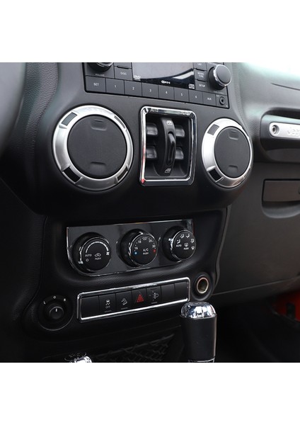 Jeep Wrangler Jk 2011-2017 Için Pencere/klima/acil Durum Işık Anahtarı Düğmesi Çerçeve Kapak Trim, Abs Gümüş (Yurt Dışından)