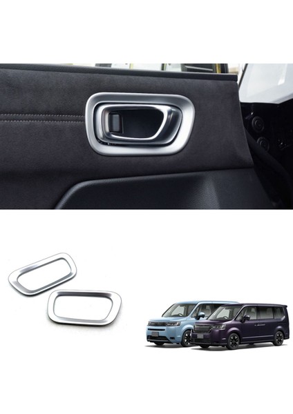 4 Adet Mat Gümüş Iç Kapı Kolu Kase Paneli Kapağı Trim Honda Stepwgn Spada/hava 2022 2023 Iç Profiller (Yurt Dışından) fiyatları