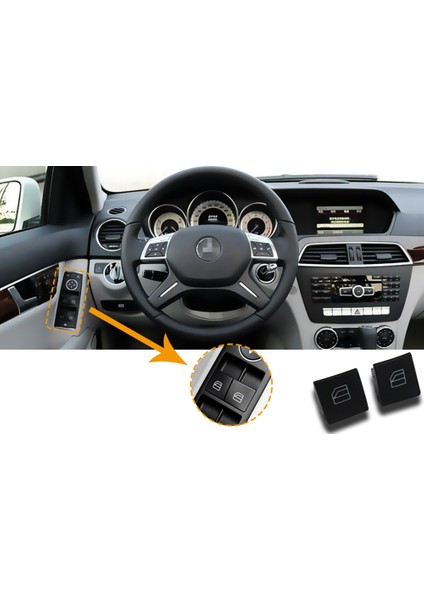 Mercedes Benz W204 W212 Ce Glk Sınıfı Için Pencere Anahtarı Düğmesi Kapakları, Ön Sol + Sağ Cam Anahtarı Tamir Düğmesi Kapakları (Yurt Dışından)