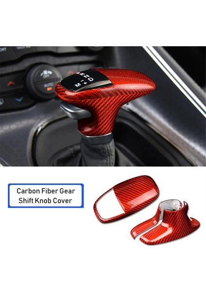 Kırmızı Karbon Fiber Abs Manuel Vites Topuzu Kapak Trim Dodge Challenger Şarj Cihazı 2015-2020 Vites Hentbol Kapağı (Yurt Dışından) fırsatları