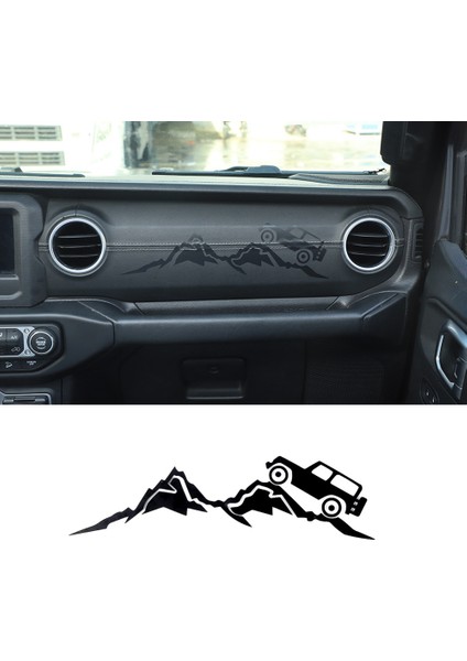 Jeep Wrangler Jl Gladyatör Jt 2018-2023 Için Dashboard Havasız Ortam Kabini Dağ Sahne Pvc Çıkartma Aksesuarları (Yurt Dışından)