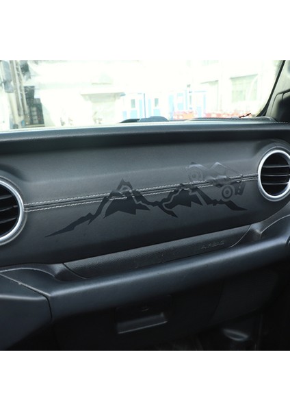 Jeep Wrangler Jl Gladyatör Jt 2018-2023 Için Dashboard Havasız Ortam Kabini Dağ Sahne Pvc Çıkartma Aksesuarları (Yurt Dışından)