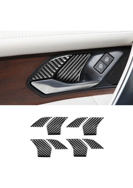 Karbon Fiber Iç Kapı Kolu Kase Kapağı Trim Land Rover Discovery Sport 2021 2022 Aksesuarları (Yurt Dışından)