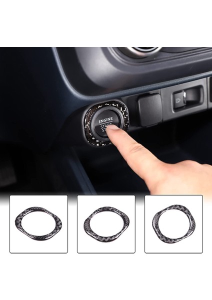 Ford Maverick 2022 2023 Aksesuarları Için Araba Motoru Çalıştırma Durdurma Dekorasyon Halka Trim Etiket - Yumuşak Karbon Fiber (Yurt Dışından) indirimleri