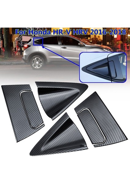 Araba Karbon Fiber Yan Arka Kapı Kolu Kapağı Kase Kapağı Honda Hr-V Hrv 2016-2018 (Yurt Dışından)