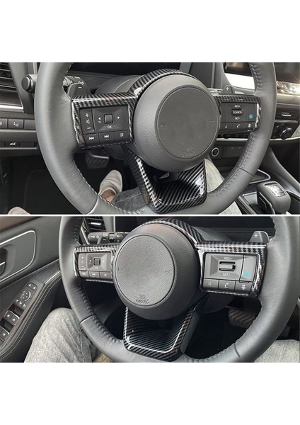 Nissan Rogue X-Trail 2021 2022 2023 Için Direksiyon Paneli Çerçeve Kapak Trim Iç Aksesuarları (Abs Karbon Fiber) (Yurt Dışından)
