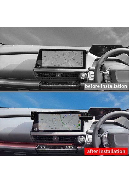 Araba Ön Dashboard 12.3 Inç Ekran Arka Saklama Kutusu Toyota Prius 60 Serisi 2023+ Rhd Için Telefon Tutucu ile (Yurt Dışından)