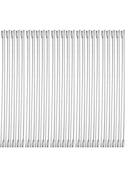 Paslanmaz Çelik 20CM Tel Anahtarlık Kablo Anahtarlık (50 Adet) (Yurt Dışından)