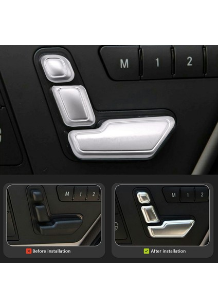 Araba Çinko Alaşım Kapı Koltuk Ayar Düğmesi Anahtarı Kapağı Etiket Trim Için Benz Ce Glk Gl ml Sınıfı W204 W212 W218 Aksesuarları (Yurt Dışından)