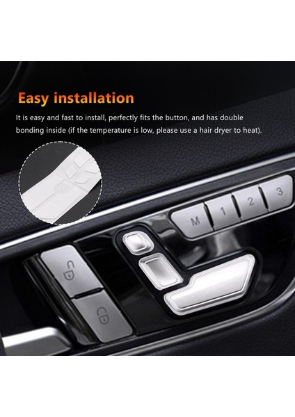 Araba Çinko Alaşım Kapı Koltuk Ayar Düğmesi Anahtarı Kapağı Etiket Trim Için Benz Ce Glk Gl ml Sınıfı W204 W212 W218 Aksesuarları (Yurt Dışından)