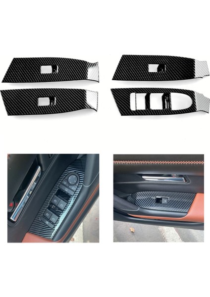 Mazda Cx-50 CX50 2023 Araba Pencere Kaldırma Düğmeleri Cam Anahtarı Çerçeve Paneli Trim Aksesuarları (Abs Karbon Fiber) (Yurt Dışından) fiyatları