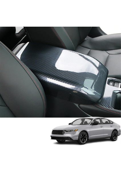Honda Accord 2023 2024 Için 11TH Araba Merkezi Konsol Kol Dayama Kutusu Kapak Trim Iç Aksesuar (Abs Karbon Fiber) (Yurt Dışından)