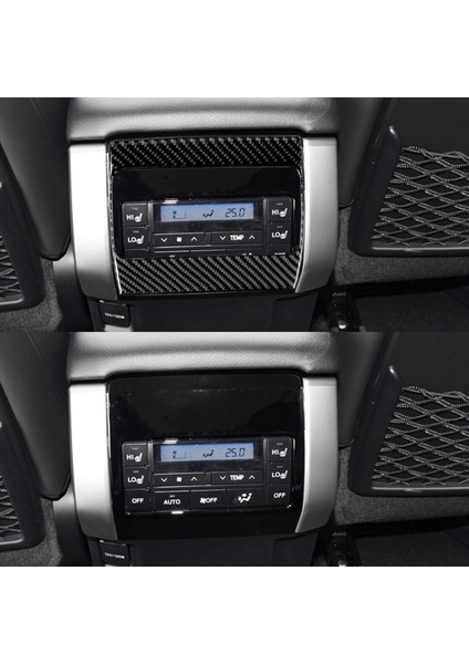Toyota Land Cruiser Prado 2010-2018 Için Karbon Fiber Arka Ac Çıkış Hava Firar Trim Krom Çerçeve Etiket Araba Aksesuarları (Yurt Dışından) indirimleri