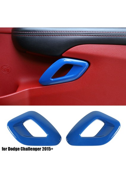 Dodge Challenger 2015 2016 2017 2018 2019 2020 Için Iç Kapı Kulp Kılıfı Trim Aksesuarları (Mavi) (Yurt Dışından)