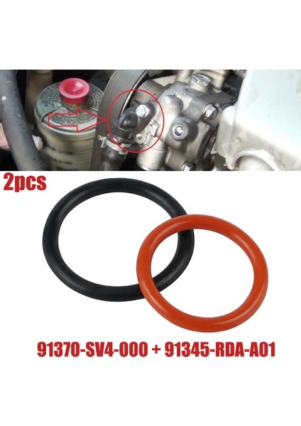 Acura Honda Için Hidrolik Direksiyon Pompası Kauçuk Giriş ve Çıkış O-Ring Contaları 2 Adet Kıt 91345-RDA-A01+91370-SV4-000 (Yurt Dışından)