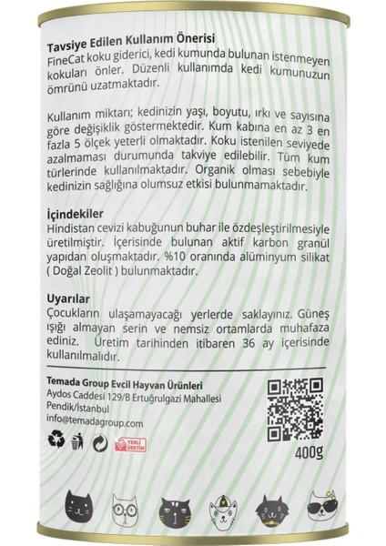 Plus Kedi Kumu Koku Giderici 400 gr