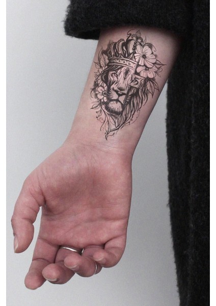 Aslan Lion Tattoo Geçici Dövme Aksesuar Şık