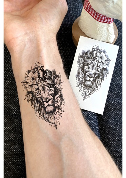 Aslan Lion Tattoo Geçici Dövme Aksesuar Şık