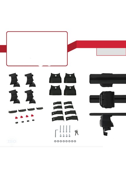 Kona Hybrid Araca Özel Oluksuz Tavan Çitası 2019 2020 2021 2022 2023 2024 Siyah