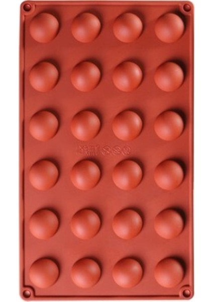 Yarım Küre Silikon Kalıp 24 Lü Ağız Çapı- 2.8 cm