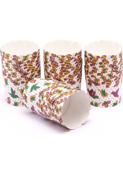 Kuş Desenli Karton Kapsül 40 Lı