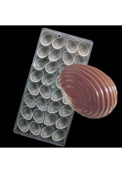 Çikolata Kalıbı Küçük Çizgili Yumurta 3 x 2 x 1,5 cm