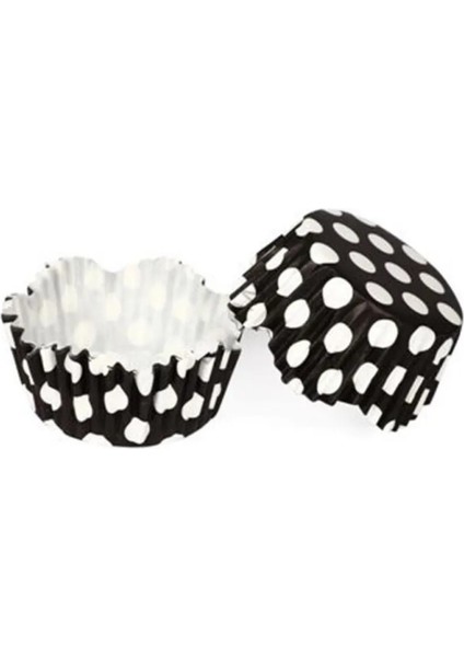 Depposıte Pet Kapsül 65X38 mm - Siyah Beyaz Puantiye 100'LÜ