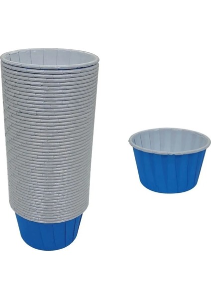 Kek Kapsülü Sade Mavi 50 Li 4 x 7 cm fiyatları