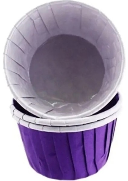Depposıte Cupcake Kalıbı Büyük Boy Düz Renk 62*40 mm - 100 Adet Mor