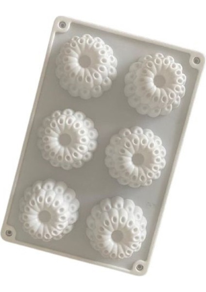 6lı Silikon Kek Kalıbı