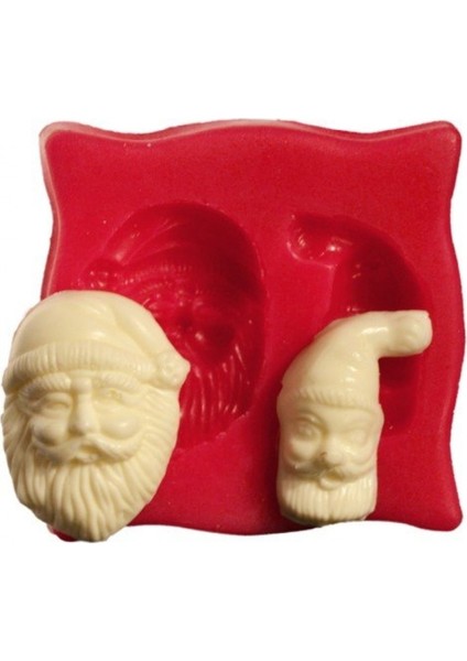 Silikon Noel Baba Kafası 2 Li Kalıp