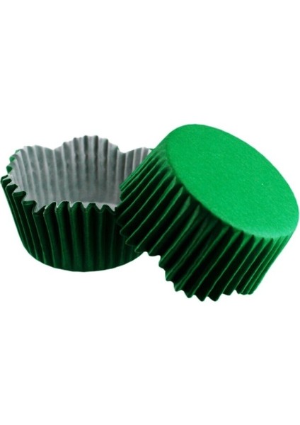 Cupcake Kalıbı Dalgalı Kek Kalıbı 65X38 mm - 100'LÜ Yeşil 3.8x6.5 cm modelleri