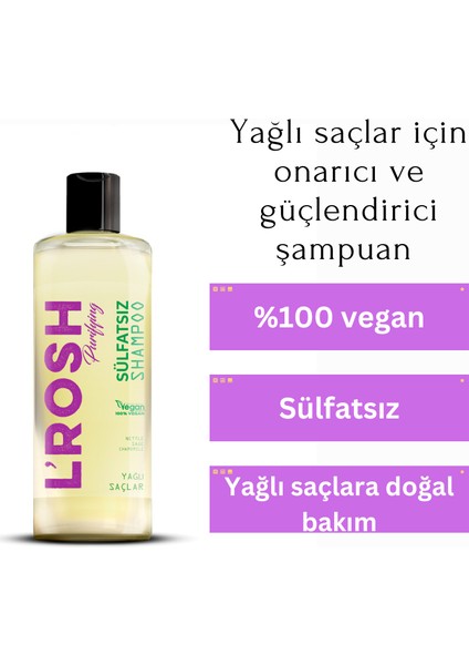 L’rosh Purıfyıng Yağlı Saçlar Için Sülfatsız Şampuan