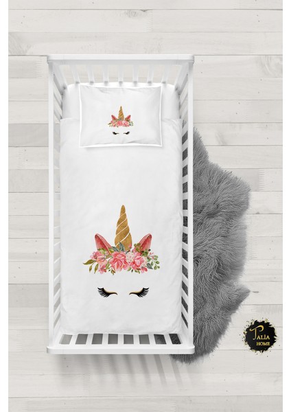 Unicorn Çocuk ve Bebek Nevresim Takımı Çarşaflı TLABN-262