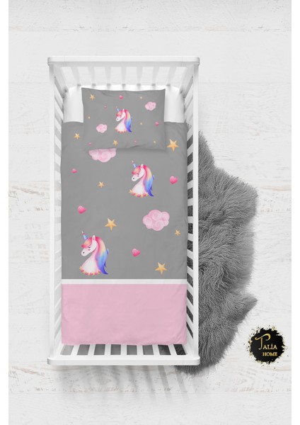 Pegasus Desenli Bebek Nevresim Takımı Çarşaflı TLABN-130