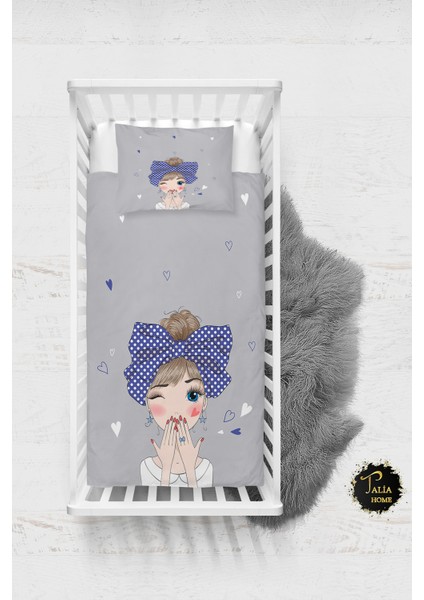 Kız Çocuk ve Bebek Nevresim Takımı Çarşaflı TLABN-176