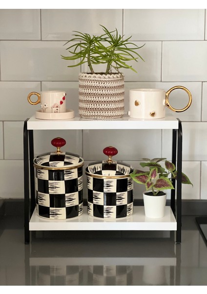 Mutfak Raf Beyaz Tezgah Üstü Raf Kahve Köşesi Raf Banyo Raf Baharatlık modelleri