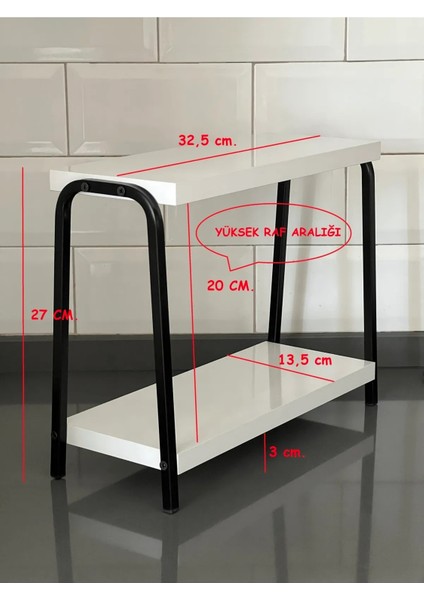Mutfak Raf Beyaz Tezgah Üstü Raf Kahve Köşesi Raf Banyo Raf Baharatlık indirimleri